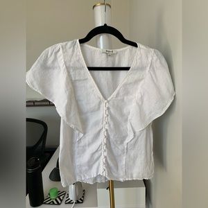 Madewell linen fluttery top